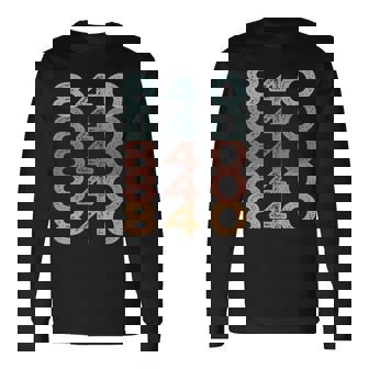 840 California Multi Color Area Code Long Sleeve T-Shirt | Mazezy