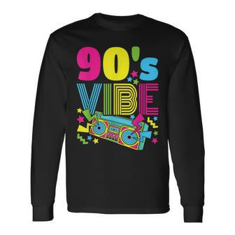 90S Vibe 1990S Fashion Nineties Theme Party 90S Theme Outfit Long Sleeve T-Shirt - Thegiftio UK