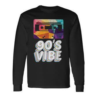 90S Vibe Vintage Retro Aesthetic Costume Party Wear 90S Vintage Long Sleeve T-Shirt | Mazezy