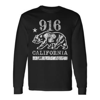 916 California Sacramento Roseville Folsom Long Sleeve T-Shirt | Mazezy