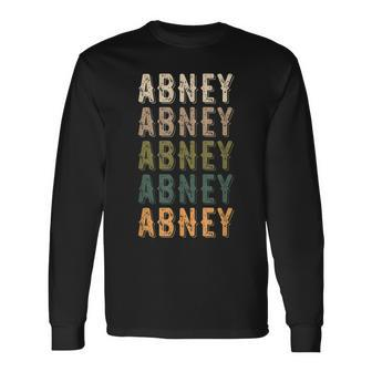 Abney Personalized Reunion Matching Family Name Long Sleeve T-Shirt | Mazezy