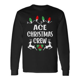 Ace Name Christmas Crew Ace Long Sleeve T-Shirt - Seseable