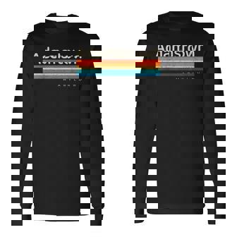 Adamstown Md Maryland Retro Long Sleeve T-Shirt | Mazezy
