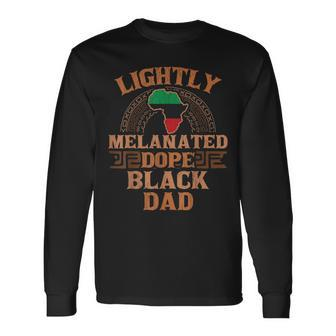 African Father Lightly Melanated Dope Black Dad Long Sleeve T-Shirt T-Shirt | Mazezy