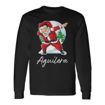 Aguilera Name Santa Aguilera Long Sleeve T-Shirt - Seseable