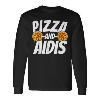 Aidi Dog For Pizza Lover Long Sleeve T-Shirt | Mazezy