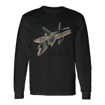 Air Force F22 Raptor Fighter Jet Military Pilot Long Sleeve T-Shirt T-Shirt | Mazezy