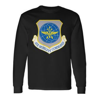 Air Force Air Mobility Command Amc Military Veteran Patch Long Sleeve T-Shirt T-Shirt | Mazezy