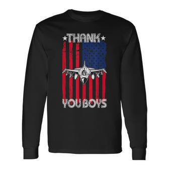 Air Force Support Thank You Long Sleeve T-Shirt T-Shirt | Mazezy