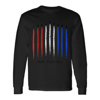 Air Force Us Veterans 4Th Of July American Flag Long Sleeve T-Shirt T-Shirt | Mazezy DE