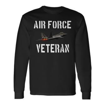 Air Force Veteran F22 Long Sleeve T-Shirt T-Shirt | Mazezy