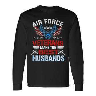 Air Force Veterans Make The Best Husbands Usaf Long Sleeve T-Shirt T-Shirt | Mazezy AU