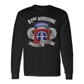 Airborne Veteran Paratrooper Army Military Soldier Long Sleeve T-Shirt T-Shirt | Mazezy