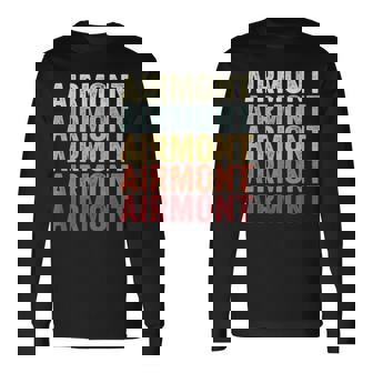 Airmont New York Airmont Ny Retro Vintage Text Long Sleeve T-Shirt | Mazezy