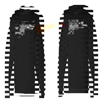 Airplane Santa Sleigh Xmas Airplane Aviation Pilots Long Sleeve T-Shirt | Mazezy