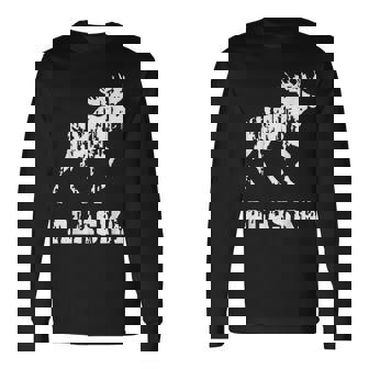 Alaska State The Last Frontier Alaska Home Long Sleeve T-Shirt | Mazezy