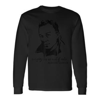Albert Camus Quote Long Sleeve T-Shirt | Mazezy