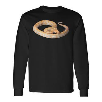 Albino Burmese Python T Golden Python Snake Long Sleeve T-Shirt | Mazezy