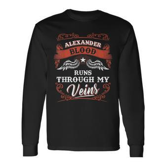 Alexander Blood Runs Through My Veins Youth Kid 1Kl2 Long Sleeve T-Shirt - Seseable