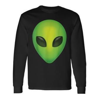 Alien Head T Colorful Alien Rave Believe Long Sleeve T-Shirt - Seseable