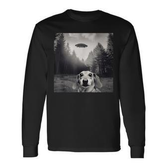 Alien Ufo Dachshund Dog UFO Long Sleeve T-Shirt T-Shirt | Mazezy