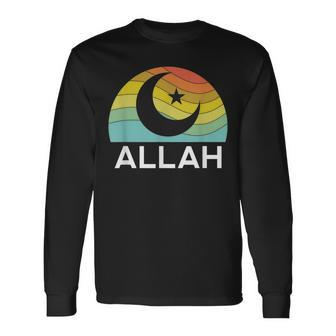 Allah Symbol Islam Muslim 5 Percent Star Nation Ramadan Long Sleeve T-Shirt T-Shirt | Mazezy CA