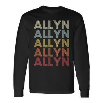 Allyn Washington Allyn Wa Retro Vintage Text Long Sleeve T-Shirt | Mazezy