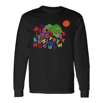 Alphabet Letters Boom Boom Tree Long Sleeve T-Shirt - Monsterry