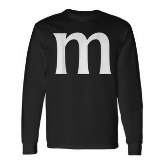 Alphabet M Family Letter M Halloween Costumes Long Sleeve T-Shirt - Monsterry CA