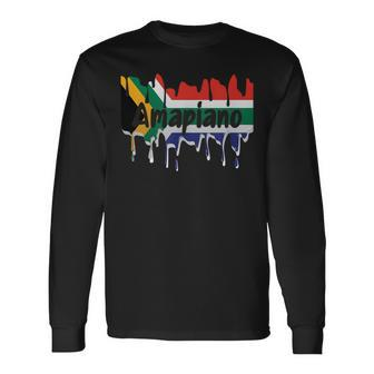 Amapiano South Africa Long Sleeve T-Shirt | Mazezy CA