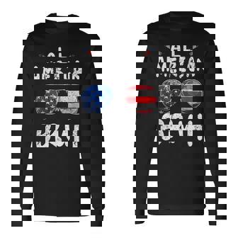 All American Bruh 4Th Of July Patriotic Toddler Boys Patriotic Long Sleeve T-Shirt | Mazezy