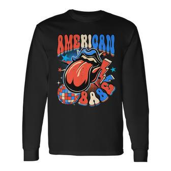 American Girls Babe Lip Patriotic 4Th Of July Independence Long Sleeve T-Shirt - Monsterry