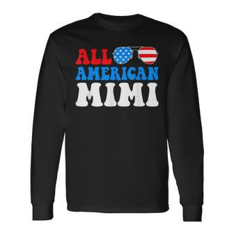 All American Mimi American Flag 4Th Of July Patriotic Long Sleeve T-Shirt | Mazezy DE