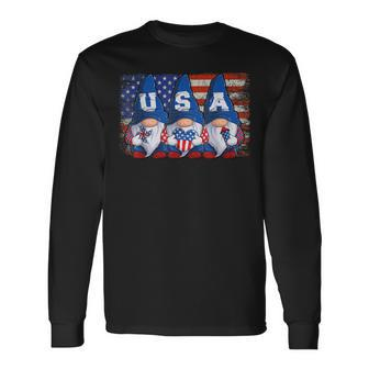 American Patriotic Gnomes Usa Independence Day 4Th Of July Long Sleeve T-Shirt T-Shirt | Mazezy