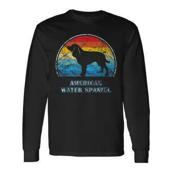 American Water Spaniel Vintage Dog Long Sleeve T-Shirt | Mazezy
