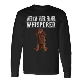 American Water Spaniel Wisperer Dog Lover Long Sleeve T-Shirt | Mazezy