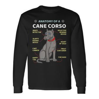 Anatomy Of Cane Corso Italian Mastiff Dog Owner Long Sleeve T-Shirt T-Shirt | Mazezy