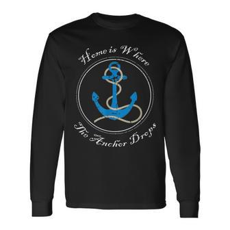 Anchor Drops Nautical Boating Boat Yacht Sailing Long Sleeve T-Shirt T-Shirt | Mazezy