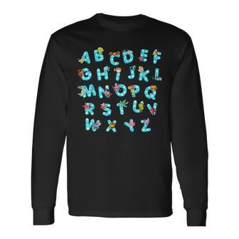 Animals Alphabet Back To School Cute First Day Of School Long Sleeve - Seseable