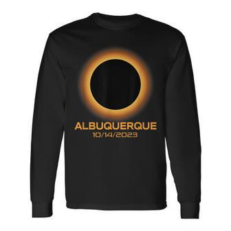 Annular Solar Eclipse 2023 Albuquerque New Mexico Astronomy Long Sleeve T-Shirt - Monsterry