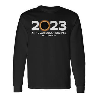 Annular Solar Eclipse 2023 October 14 Astronomy Lover Long Sleeve T-Shirt | Mazezy