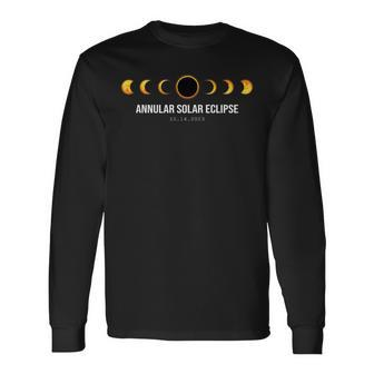 Annular Solar Eclipse October 14Th 2023 Astronomy Event Long Sleeve T-Shirt - Seseable