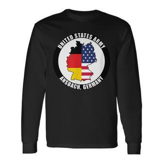 Ansbach Germany United States Army Military Veteran Long Sleeve T-Shirt T-Shirt | Mazezy