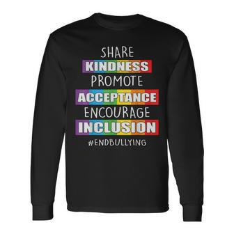 Anti Bullying Support Choose Kind & Stop Bullying Unity Day Long Sleeve T-Shirt - Monsterry
