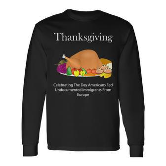 Anti Thanksgiving For Native American Indian Long Sleeve T-Shirt T-Shirt | Mazezy