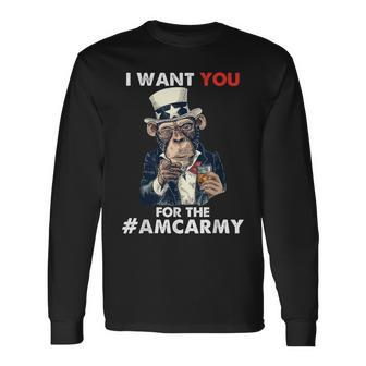 Apes Together We Strong To The Moon For The Ape Amc Army Long Sleeve T-Shirt T-Shirt | Mazezy