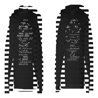 Apostles Creed Prayer Catholic Traditional Long Sleeve T-Shirt | Mazezy