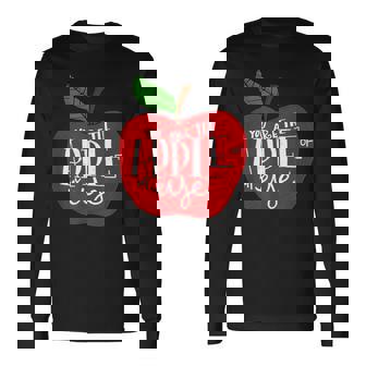 You Are The Apple Of My Eye Red Apple Long Sleeve T-Shirt | Mazezy