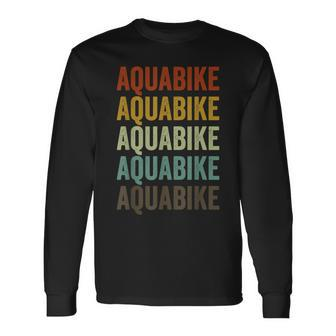 Aquabike Sports Retro Long Sleeve T-Shirt | Mazezy