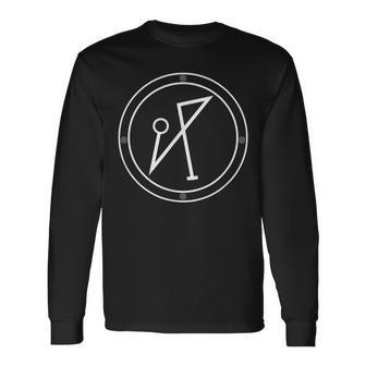 Archangel Michael Sigil Protection Courage Long Sleeve T-Shirt | Mazezy